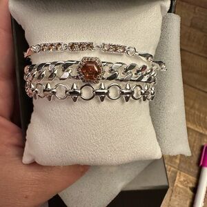 BP Luxe Layers Bracelet edition Smokey Topaz on rhodium Bracelet Set